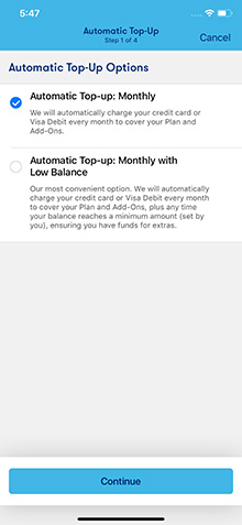 Register for Automatic Top-Up and get an amazing bonus