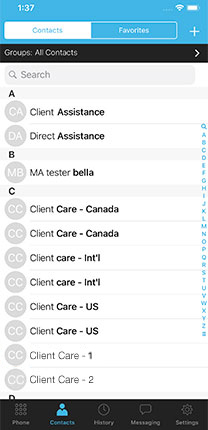 contacts iOS