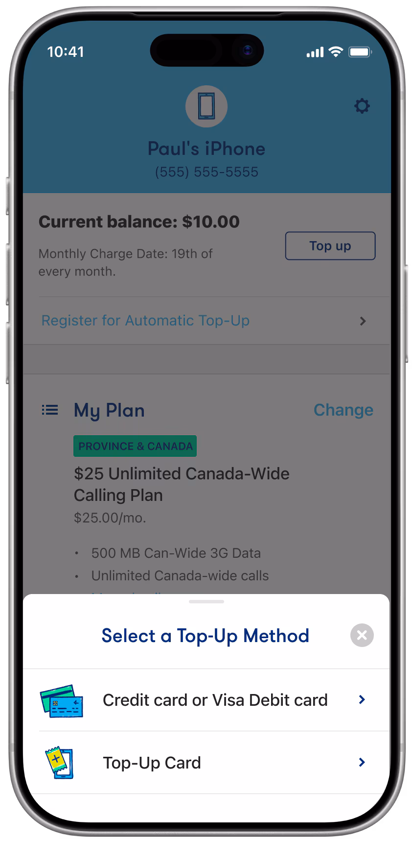 Top-Up your <br>account