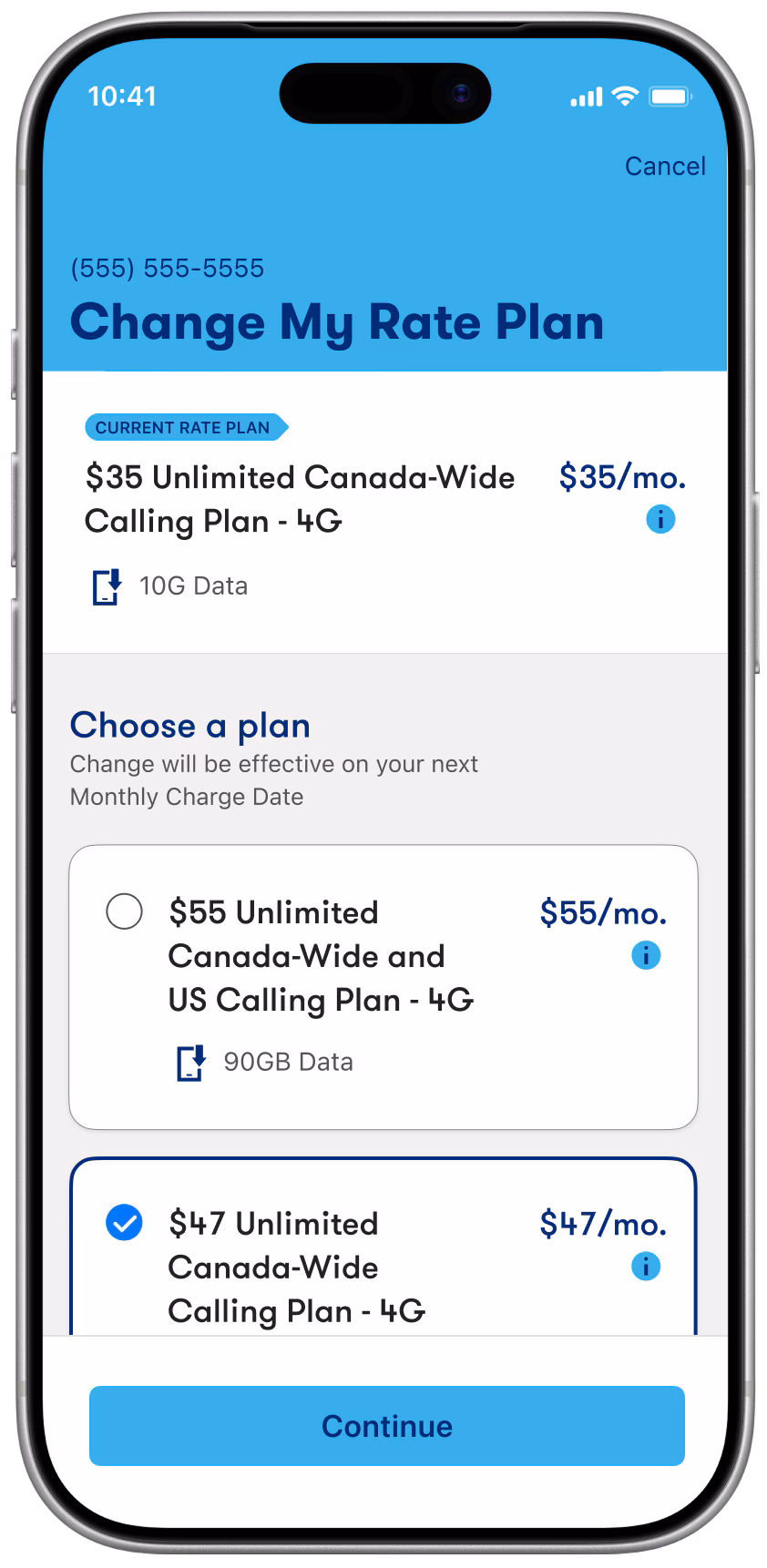 Change your <br>plan