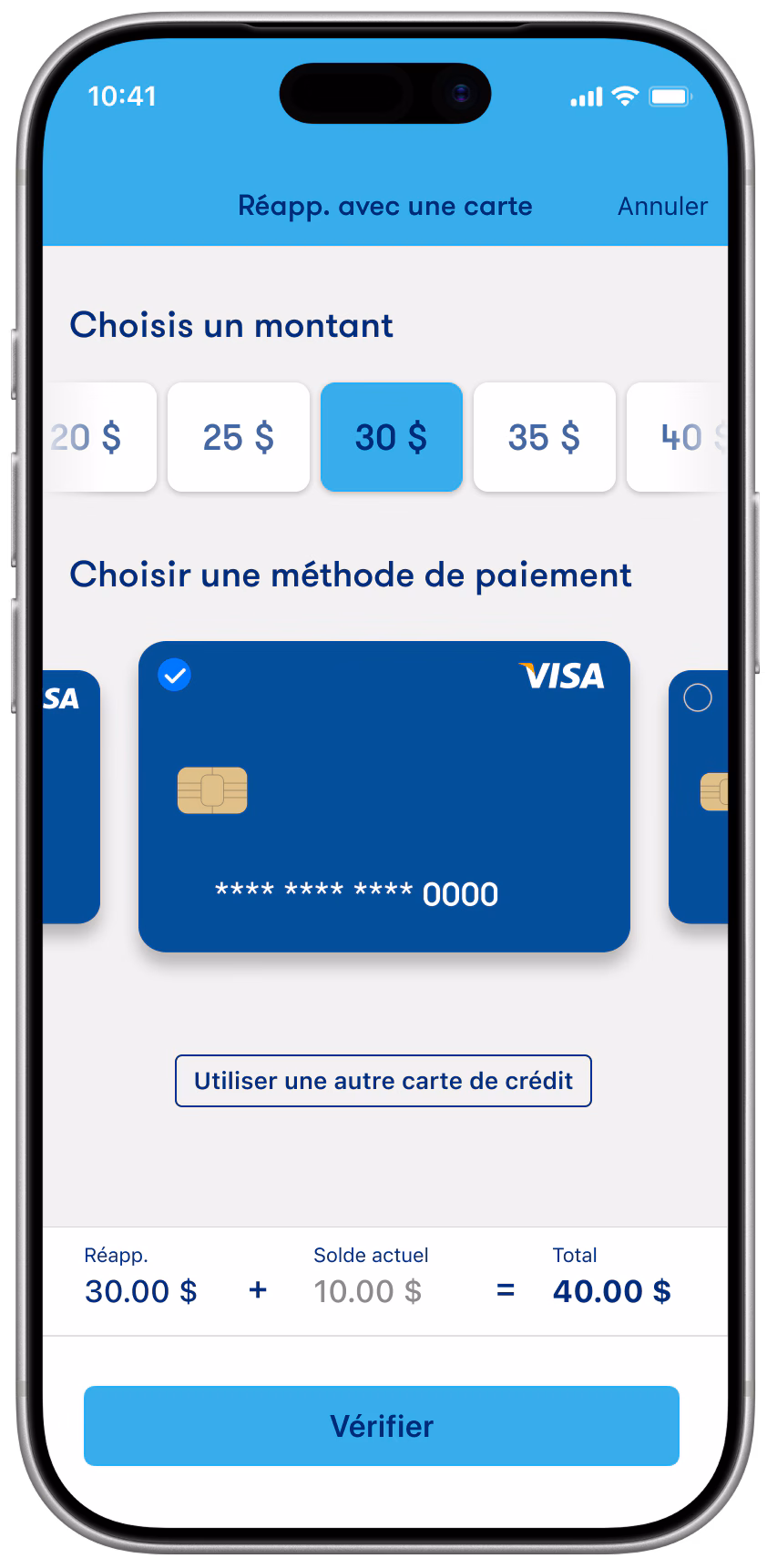 Enregistre ta <br>carte de crédit